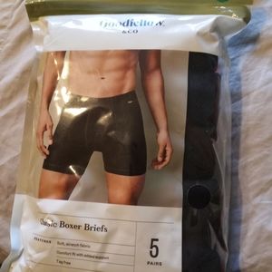 Goodfellow & Co. (Target) NWT 5 pack M black mens underwear.classic boxer briefs